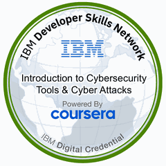 Introduction to Cybersecurity Tools & Cyber Attacks badge
